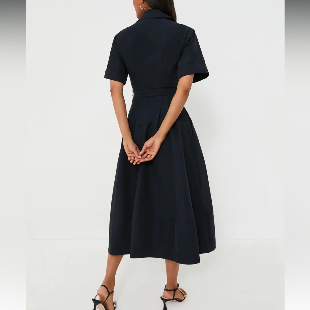 SIMKHAI
Midnight Deanna Short Sleeve Belted Midi Dress - Picture 4 of 14